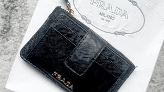 Prada small saffiano leather wallet / alabaster pink 🌸 (unboxing) 