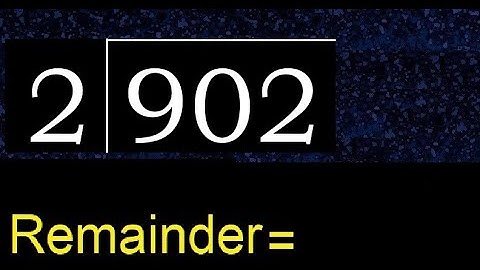 Deel 902 door 2, rest. Delen met 1-cijferige delers. Hoe te doen.