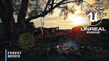 Project "Forest Bench" Mood Early Morning. | Unreal Engine 5 Cinematic.