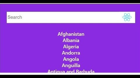 Build a Search Filter in React JS