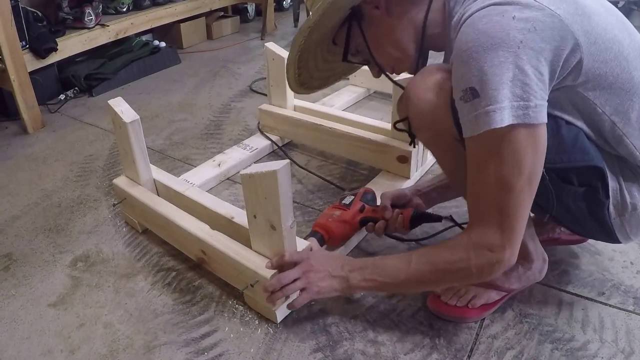 Inexpensive Seadoo Garage Stand Build and Review - YouTube