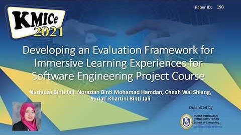 Developing an Evaluation Framework for Immersive Learning for Software Engineering course