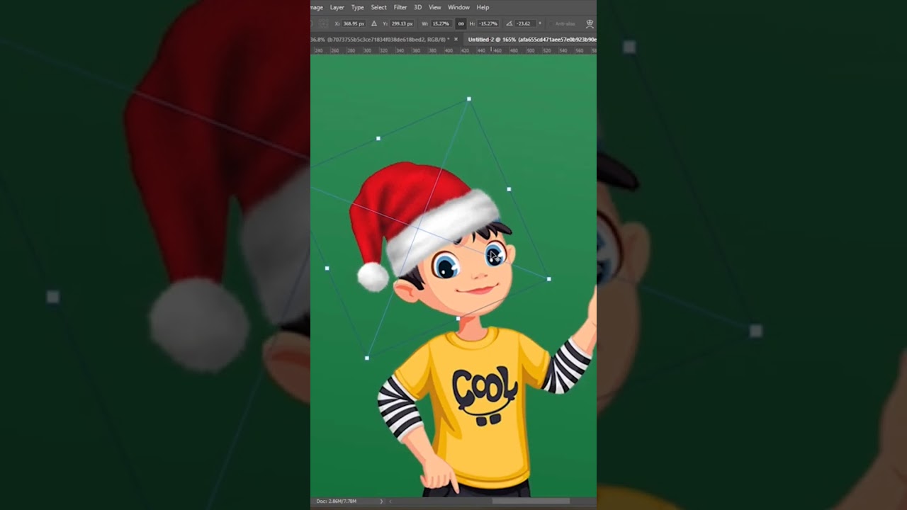 How to add santa Hat to your Photo in Photoshop CC 