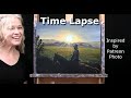 Learn How to Draw and Paint COWBOY MOUNTAIN SUNSET with Acrylics- Time Lapse-Beginner Art Tutorial