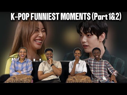Our Reaction To THE FUNNIEST MOMENTS OF K-POP IDOLS (pt.2&3)