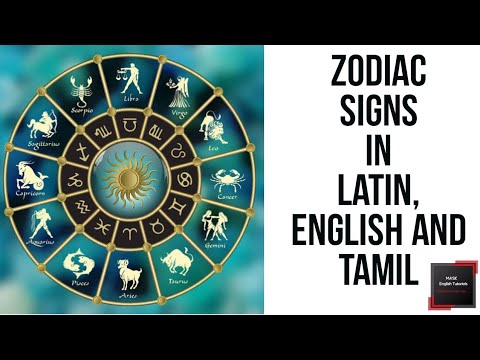 Zodiac signs in Latin, English and Tamilð±ð²ð±ð²ð± Easy and interesting approach of teaching ððð