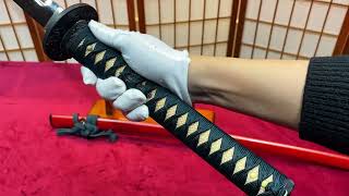 Custom 9260 steel Japanese samurai katana super-mirror polish #japaneseswords #katanasale #swordsale