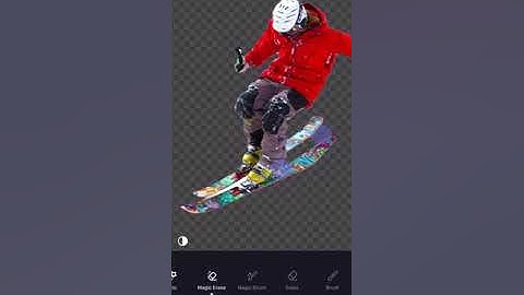 Erase background and superimpose using LightX Photo Editor for iPhone