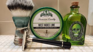 Stirling Soap Co West Indies Lime ~ Hazelet's Apothecary SoCo Menthol ~ Schick 274 DE Safety Razor