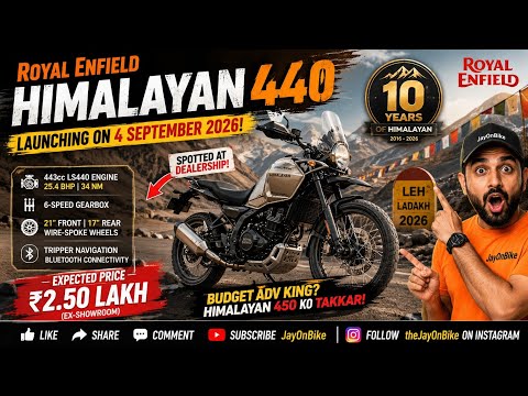 🔥 Royal Enfield Himalayan 440 LEAKED Before Launch! ₹2.5 Lakh Mein ADV King?