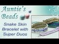 Snake Skin Bracelet with Super Duos - Karla Kam