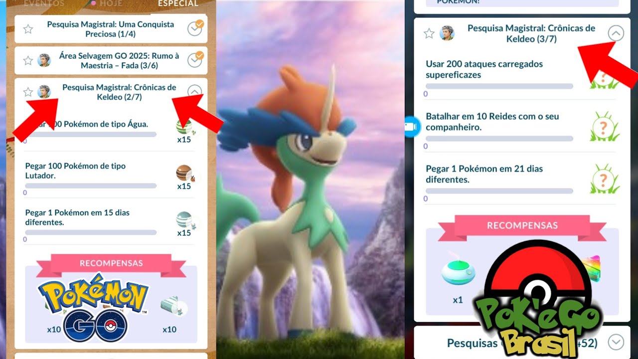 Pesquisa do keldeo shiny Pokémon GO Partes 2/7 e 3/7
