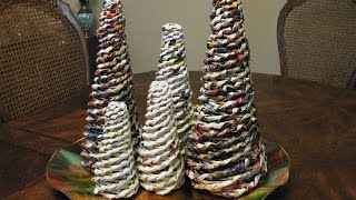 Rolled Paper Christmas Trees
