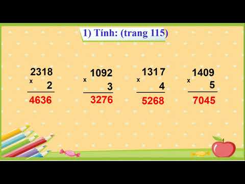 Bài: Nhân số có bốn chữ số cho số có một chữ số - Luyện tập
