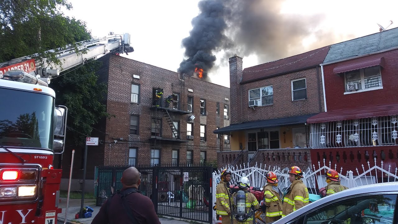Fire on Colgate Ave Bronx NY. Between Watson Ave and Bruckner Blvd