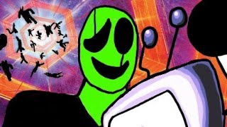 Spamton: Across the Friend-Verse (but Gaster is green)