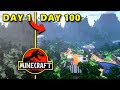 I Spent 100 Days Making Jurassic Park In Minecraft Creative!