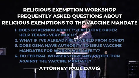RELIGIOUS EXEMPTION WORKSHOP - FREQUENTLY ASKED QUESTIONS ABOUT RELIGIOUS EXEMPTIONS