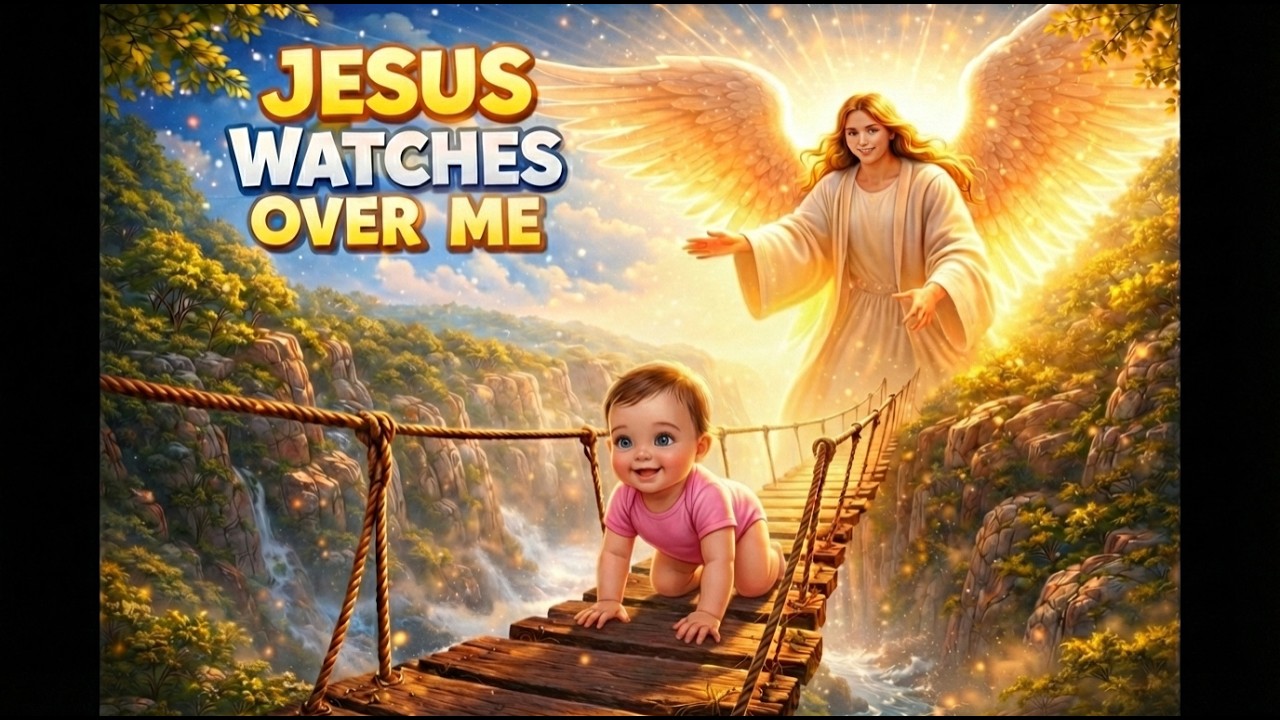 Jesus Watches Over Me 🌙 Calm Christian Lullaby for Kids | Be Like Jesus Kids