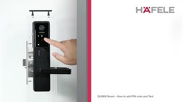 DL8800 How to add PIN code and Test