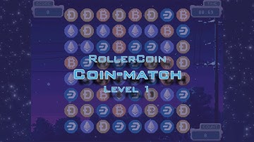 Playing RollerCoin Coin-match Game (Level1 Pass1)