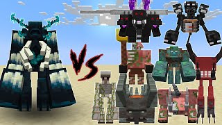 Mutant Warden vs 20 different Mutant mobs in Minecraft