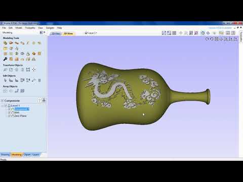 PHAY LY HÌNH RỒNG CNC 4 TRỤC FREE download project and Gcode CNC