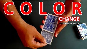 COLOR CHANGE WITH SPIN MOVE (shin lim color change trick-TUTORIAL) ताश का रंग बदलने का जादू सीखो