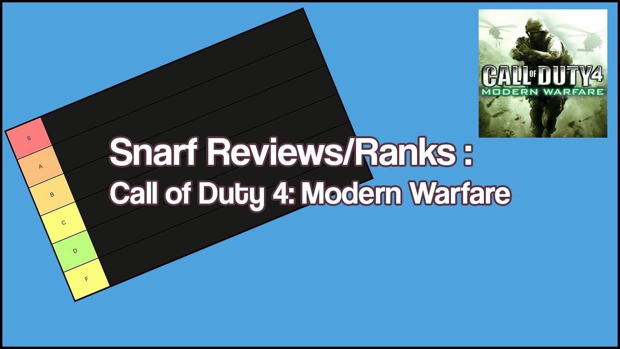 Snarf Reviews & Ranks Call of Duty 4 Modern Warfare in 2023
