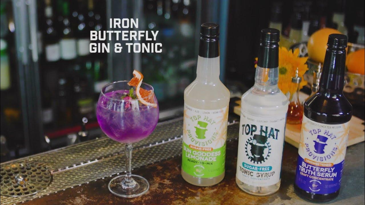 How to make a Keto friendly zero sugar Iron Butterfly Gin and Tonic