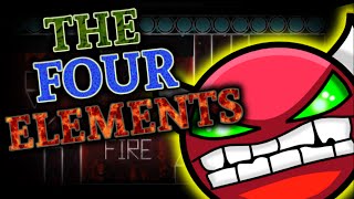 Geometry Dash Hard Demon - The Four Elements - By Eiken - On Stream