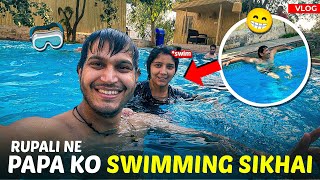 rupali ke saath aaj swimming kari 😍