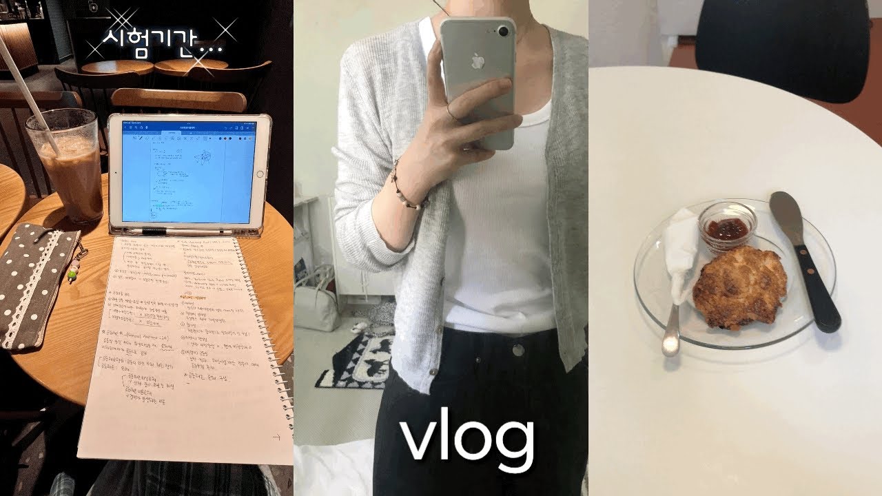 (╥﹏╥)대학생 시험기간 브이로그..💬 (종강내놔)