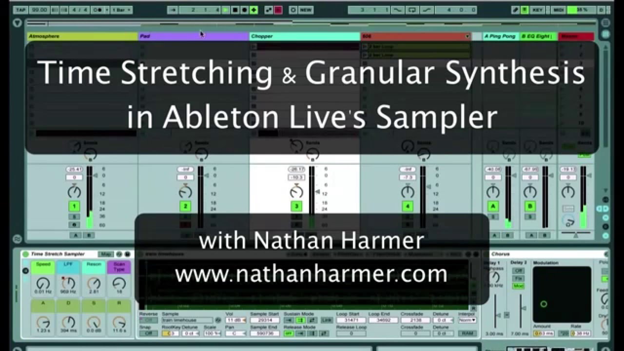 Time stretching Granular Synthesis in Ableton Live's Sampler - YouTube