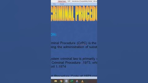 introduction about CrPc ,1973 (CRIMINAL PROCEDURE CODE)#shorts #lawdegree
