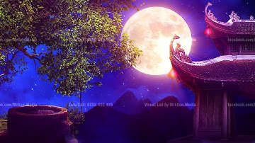 Visual Background Cây Đa -  Giếng Nước - Mái Đình - Ánh Trăng