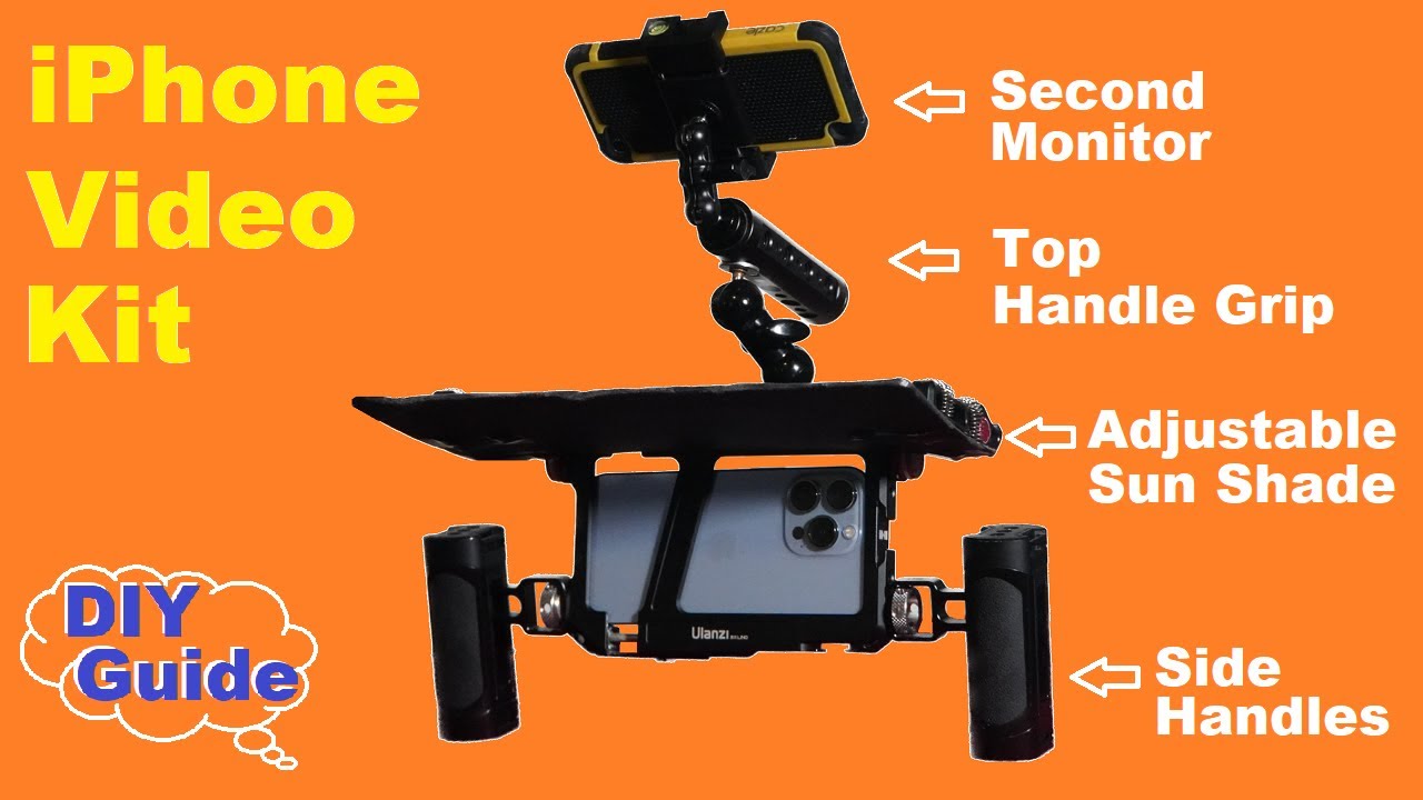 iPhone video kit with Lens shade & Second monitor /Using iPhone for