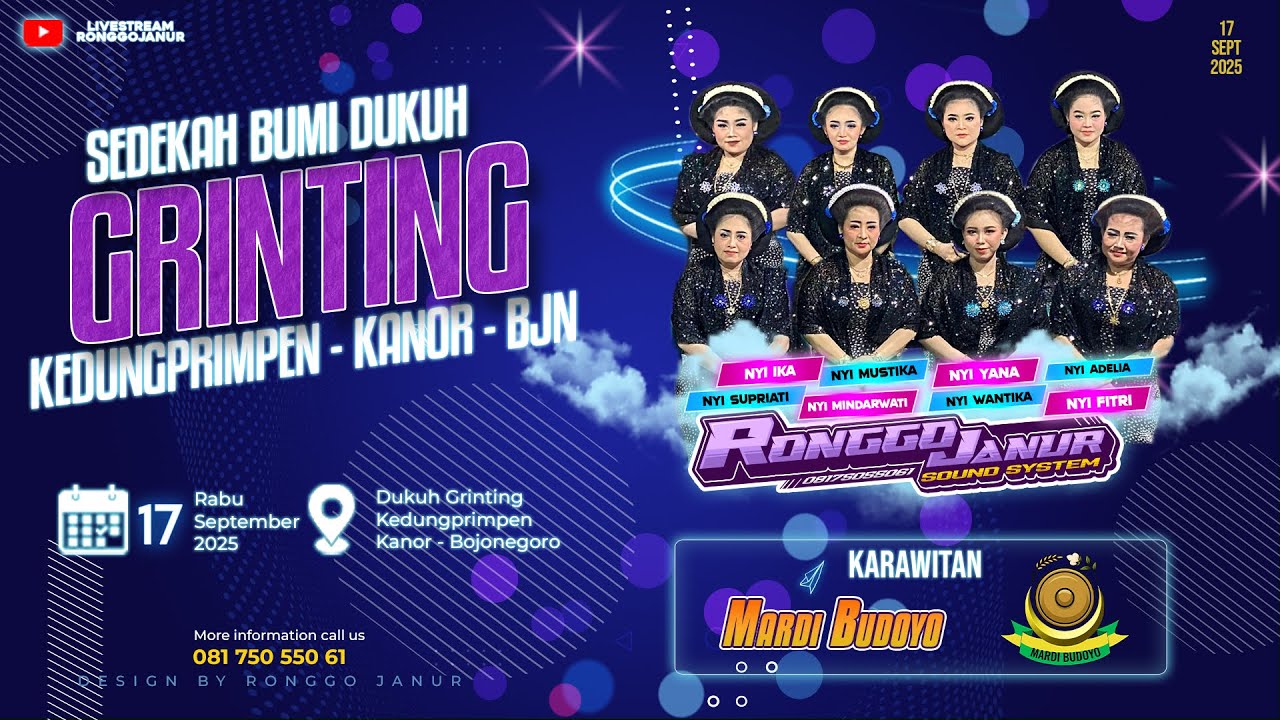 LIVE malam Sedekah Bumi Dukuh Grinting Wantika Supriati Mindarwati Fitri Inayah Ika Mustika Adelia