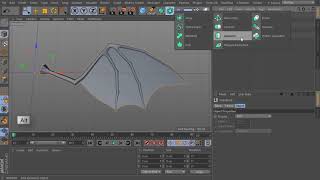 Cinema 4D Modeling and Rigging simple Dragon Wings - Part 6