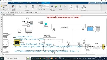 Power Quality Enhancement of Grid Connected Solar Photovoltaic System Using LCL Filter- MATLAB CODE