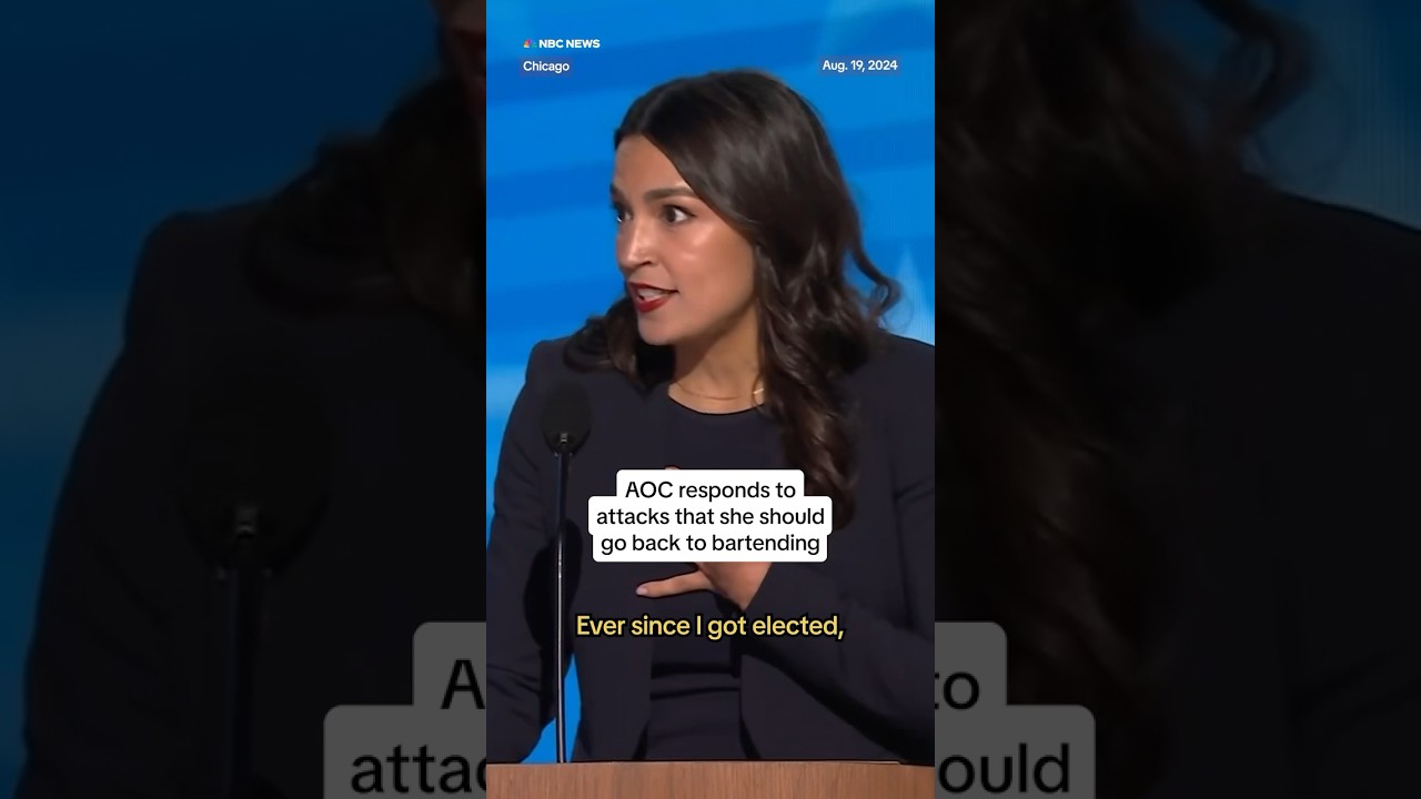 AOC responds to attacks that she should go back to bartending AOC responds to attacks that she should go back to bartending