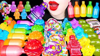 Asmr Rainbow Desserts Burger Gummy Lego Magic Powder 무지개 신비한 가루, 매직 달걀, 먹는 레고 햄버거 Eating Mukbang 먹방