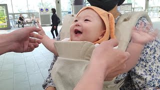 Baby's reaction to seeing her Dad outside  | Is this how you become a Girl Dad?