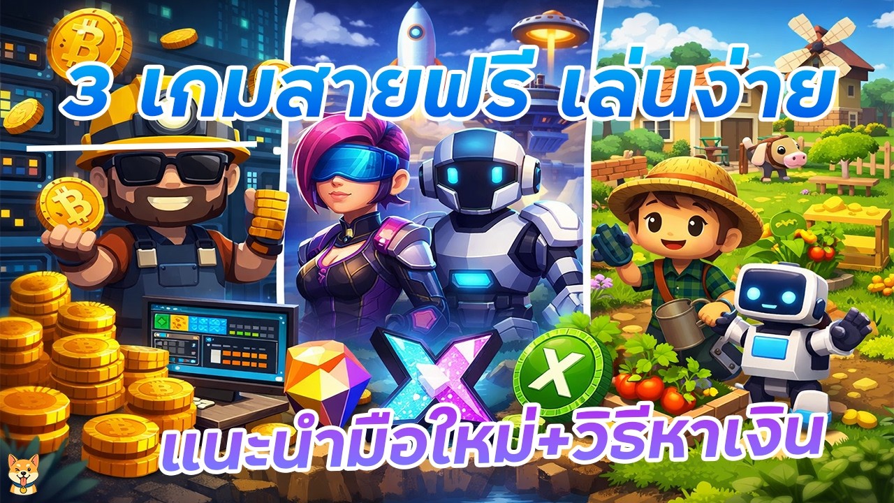 ⁣3 เกมสายฟรี เล่นง่าย ได้เงินจริง แนะนำสำหรับมือใหม่