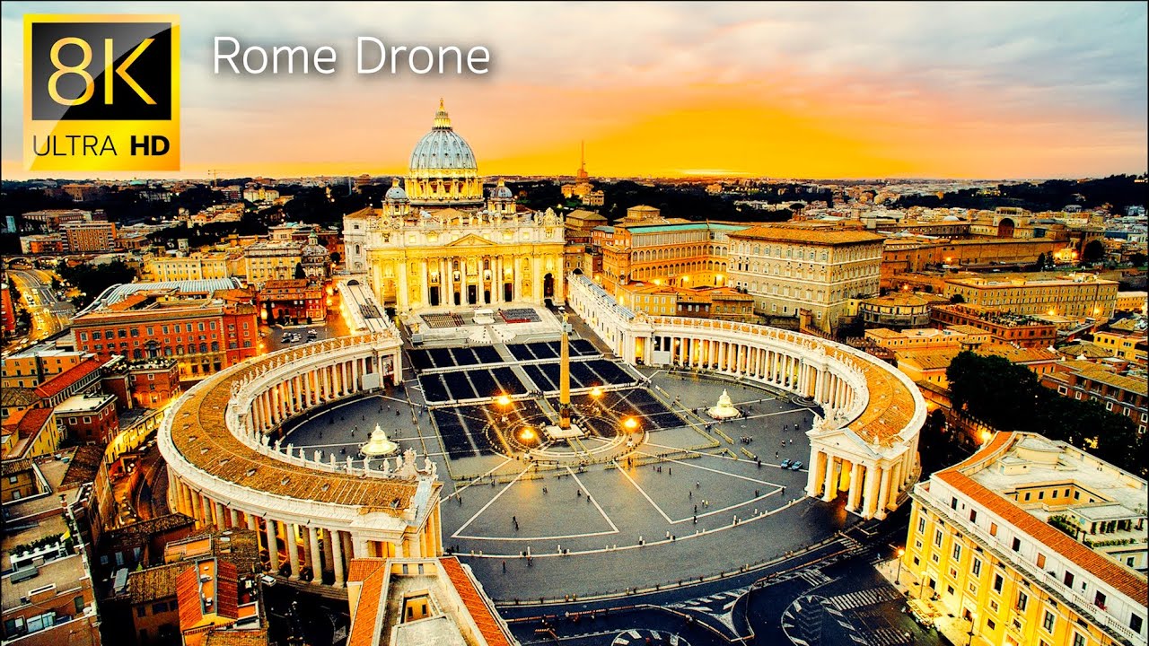 Rome Italy in 8K Drone -