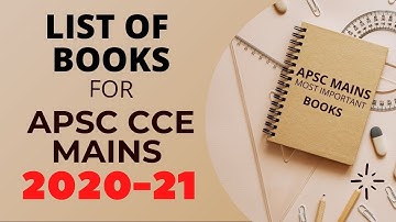 List of Books for APSC CCE Mains 2020-21