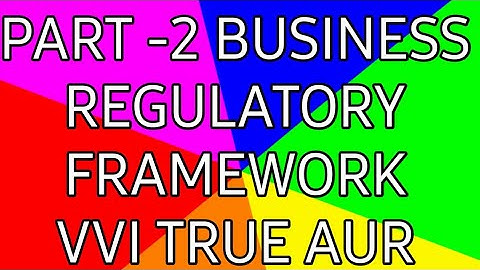Business regulatory framework b.com part-2 vvi true and false (LNMU)#study with abhi jha sir #lnmu
