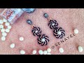 Kum Boncuktan Şık Küpe yapımı.  Stylish and Elegant Earring Making. DIY. Beading Tutorial.