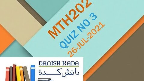 MTH202 Discrete Mathematics Quiz No 2