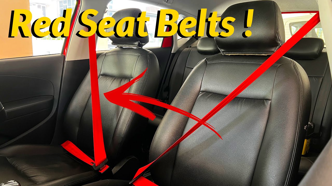 Red Seat Belts In My 2016 Polo GT! 